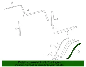 75798-35020 Toyota Genuine Door Molding Rear #2