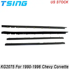 Kg2075 Tsing Set Of 4pcs Window Sweep Weatherstrip Felt Seal Kit For 1990-1996 Chevy Corvette