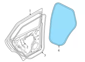 11k867913 Volkswagen 2023 Vw Id.4 - Rear Left Door Seal / Weather Stripping Inner #3