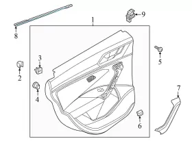 17a839480a Volkswagen 2019-2020 Vw Jetta - Rear Right Inner Door / Window Slot Seal #3