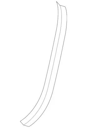 1k5-839-373-c-5ap Volkswagen Genuine Rear Weather-strip 1k5-839-373-c-5ap Volkswagen Genuine Rear Weather-strip