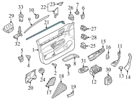 1q0837472c Volkswagen 2007-2016 Vw Eos - Front Right Inner Door / Window Slot Seal #3