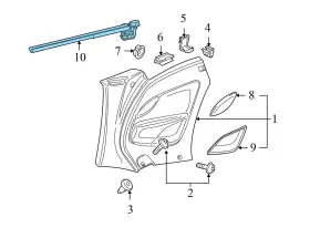 1q0839471g Volkswagen 2009-2016 Vw Eos 2.0l - Rear Left Inner Door / Window Slot Seal #3