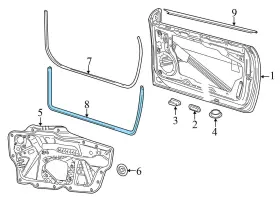 1q0867912b Volkswagen 2007-2016 Vw Eos - Front Right Inner Door Seal / Weather Stripping #3