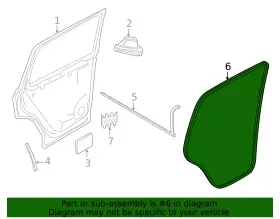 2gj-867-367-e-5ap Volkswagen Genuine Surround Weather-strip #2