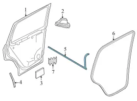 2gj839119 Volkswagen 2021-2024 Vw Taos Se - Left Rear Lower Outer Door Seal / Weather Stripping #3