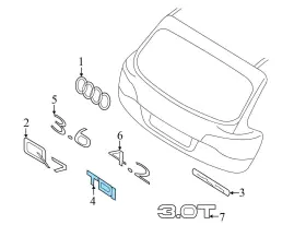 3b0839472c Volkswagen 1998-2005 Vw Passat - Rear Right Inner Door Window Slot Seal / Trim #3