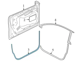 3c8837701b Volkswagen 2009-2017 Vw Cc - Front Outer Door Seal / Weather Stripping #3