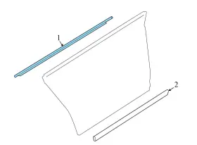 3c8839476f Volkswagen 2009-2012 Vw Passat Cc - Rear Right Exterior Door Window Slot Seal / Trim #3