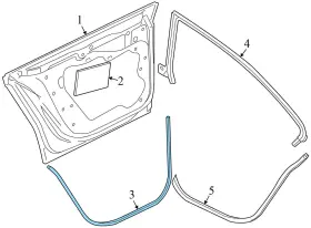 3c8839701b Volkswagen 2009-2017 Vw Cc - Rear Outer Door Seal / Weather Stripping #3