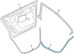 3c8867913a Volkswagen 2009-2017 Vw Cc - Rear Lower Door Inner Seal / Weather Stripping #2