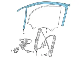 3cn837440 Volkswagen 2018-2020 Vw Atlas - Front Right Upper Window Glass Channel / Seal #3