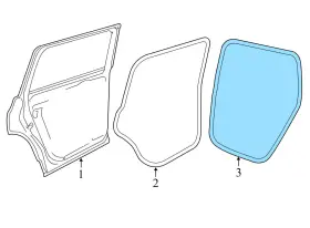 3cn867914a Volkswagen 2018-2020 Vw Atlas - Rear Right Inner Door Seal / Weather Stripping #2