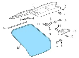 3g8827705a Volkswagen 2019-2023 Vw Arteon 3h7 2.0l - Trunk Lid Seal / Weather Stripping #3