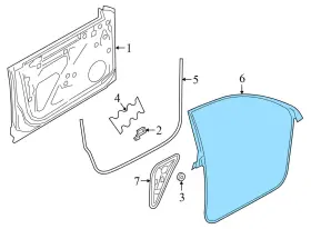 3g8867338n Volkswagen 2019-2022 Vw Arteon 3h7 2.0l - Front Right Door Seal / Weather Stripping Inner #3