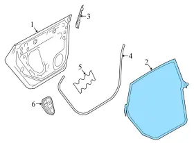 3g8868120q Volkswagen 2019-2021 Vw Arteon 3h7 2.0l - Rear Right Door Seal / Weather Stripping Inner #3