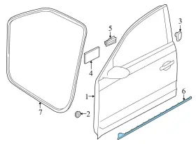 561837652b Volkswagen 2012-2020 Vw Passat B7 Tdi - Front Right Lower Door Weather Stripping / Seal #3