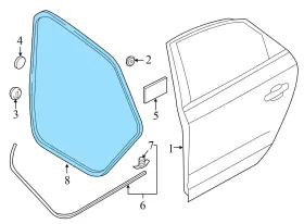 561867914 Volkswagen 2012-2020 Vw Passat B7 Tdi - Rear Right Door Seal / Weather Stripping #3