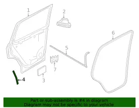 575-867-370-a-5ap Volkswagen Genuine Door Weather-strip #2