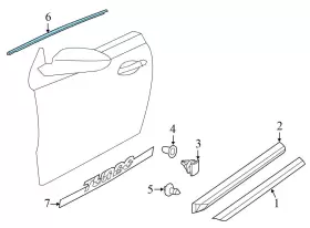 5c5837478b Volkswagen 2012-2019 Vw Beetle - Front Right Outer Door Window Slot Seal / Trim #3