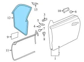 5c5867338l Volkswagen 2017-2019 Vw Beetle - Front Right Inner Door Seal / Weather Stripping #3