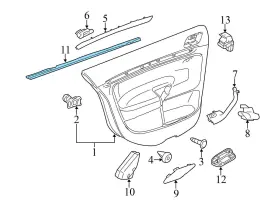 5c6839480 Volkswagen 2011-2018 Vw Jetta - Rear Right Inner Door / Window Slot Seal Trim #3