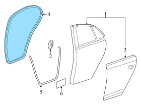 5c6867913a Volkswagen 2011-2014 Vw Jetta - Rear Left Inner Door Seal / Weather Stripping #2