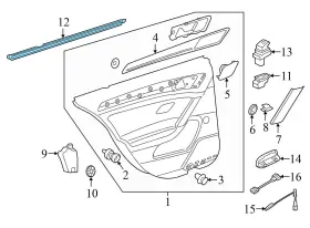 5gm839479c Volkswagen 2017-2019 Vw Golf Alltrack - Rear Left Inner Door / Window Slot Seal #3