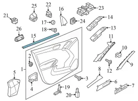 5n0837480 Volkswagen 2009-2017 Vw Tiguan - Front Right Inner Door / Window Slot Seal #3