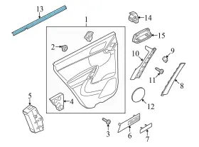 5n0839480a Volkswagen 2009-2017 Vw Tiguan - Rear Right Inner Door / Window Slot Seal #3
