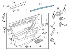 5na837479 Volkswagen 2018-2024 Vw Tiguan - Front Left Door / Window Slot Seal Inner #3