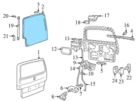 721827705b Volkswagen 1992-1997 1999-2004 Vw Eurovan Gls - Trunk Lid / Tailgate Weather Stripping #3