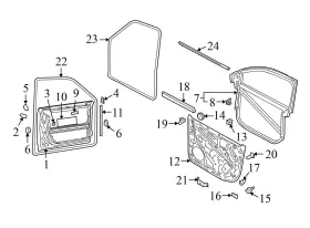 7l6837476g Volkswagen 2007-2010 Vw Touareg - Front Right Outer Door Window Slot Seal / Trim #3