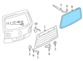 7l6845521d Volkswagen 2004-2007 Vw Touareg - Rear Hatch Window Glass Seal / Weather Stripping #3