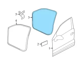 7p0837911a Volkswagen 2011-2018 Vw Touareg - Front Outer Door Seal / Weather Stripping #3