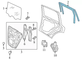 7p0839431l Volkswagen 2013-2018 Vw Touareg - Rear Left Door Window Glass Channel / Seal #3