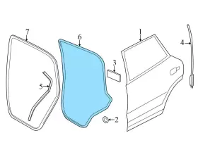 7p0839911a Volkswagen 2011-2018 Vw Touareg - Rear Outer Door Seal / Weather Stripping #3