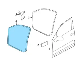 7p0867365c Volkswagen 2013-2014 Vw Touareg - Front Inner Door Seal / Weather Stripping #2