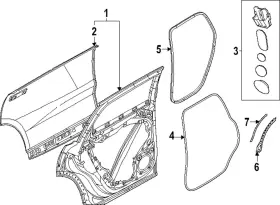 32282686 Volvo Genuine Door Weather-strip