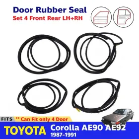 Bdp6507 Zoparts Clearance Set 4 Door Seal Rubber Weatherstrip Fits Toyota Corolla Ae90 Ae92 Ee90