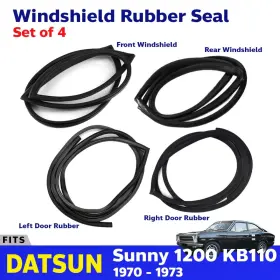 Bdp7011 Zoparts Set Windshield Door Rubber Seal Fits Datsun 1200 Coupe Kb110 Sunny 2d Ee39