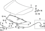 Genuine Honda Rubber Hood Seal 74142-30A-A01. Fixed Price $19.95.