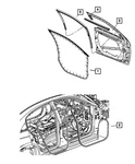 Genuine Mopar Front Door Mounted Weatherstrip Right 5074512AA. Fixed Price $13.49.