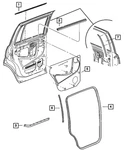 Genuine Mopar Rear Door Seal Right 55362204AE. Fixed Price $112.80.