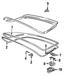 Genuine Porsche Weatherstrip 944-512-043-01. Fixed Price $113.08.