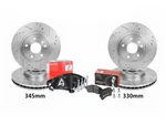Front Rear Drilled Grooved Brake Discs Pads For Audi A4 A5 3.0 2007 - 345MM. Fixed Price $487.37.