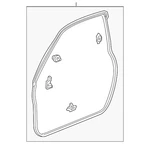 Genuine Honda Door Seal 72315-TE0-A01ZB. Fixed Price $88.72.