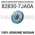 828307JA0A Genuine Nissan Weatherstrip-rear Door Rh 82830-7JA0A. Fixed Price $233.65.