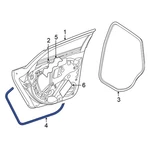 For Volkswagen Jetta 19-26 17A839702B5AP Rear Right Outer Door Seal. Fixed Price $292.30.