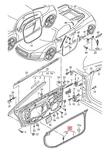Genuine Audi R8 Spyder 422 423 427 429 Door Seal Outer Left 420837911J. Fixed Price $250.25.